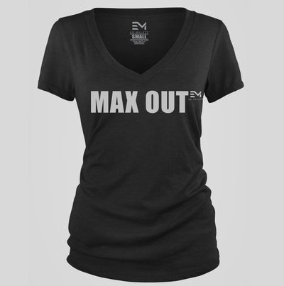 MAX OUT Gray On Black Tee (Women's)