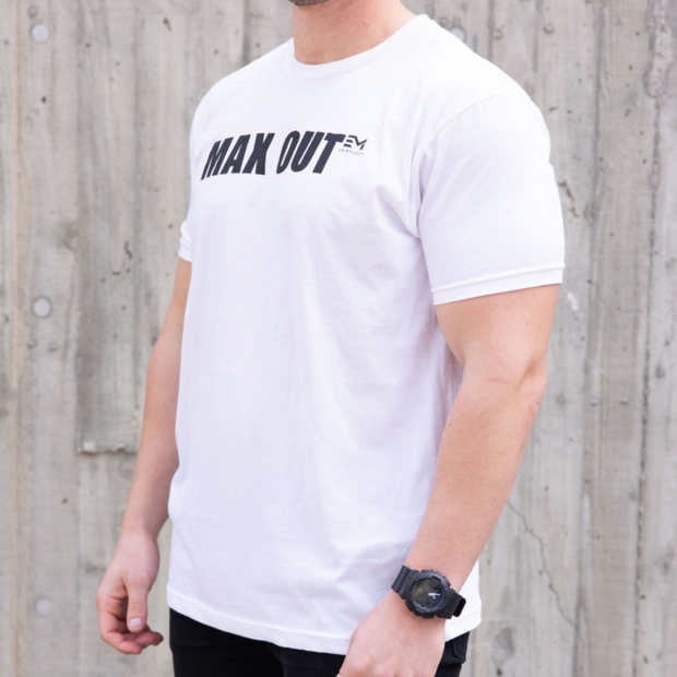 MAX OUT Black on White Tee (Men's)